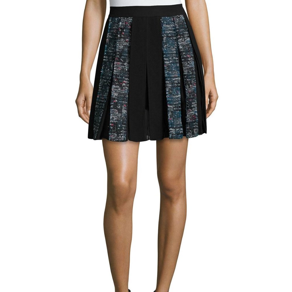 Diane von Furstenberg Maison Box-Pleated Miniskirt